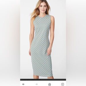 J. McLaughlin blue and tan Devonshire Dress‎ size S